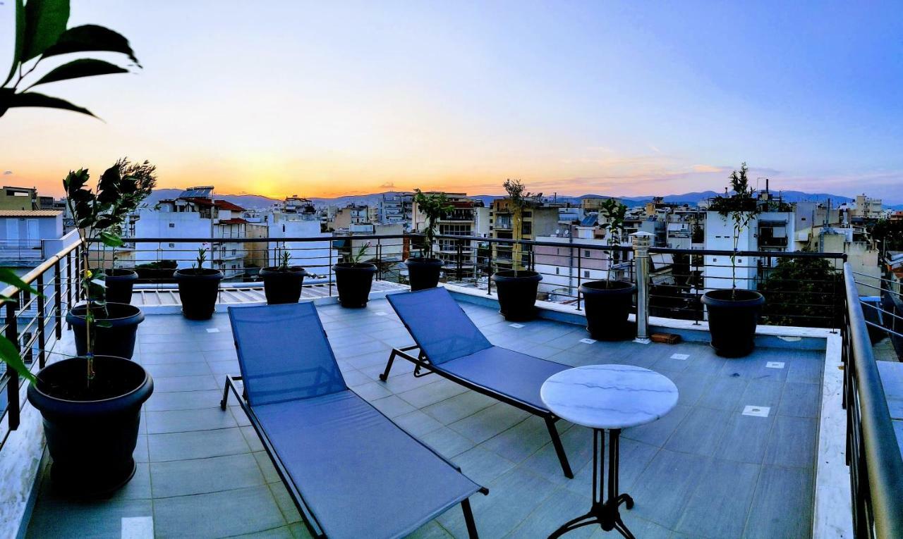 Elegant Bright Apartment With Acropolis View Terrace Athen Exterior foto